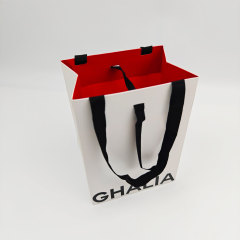 Custom Logo Double-sided printing Reusable Paper Bags Luxury Wholesale Gift & Shopping Bags with Handles for Clothing