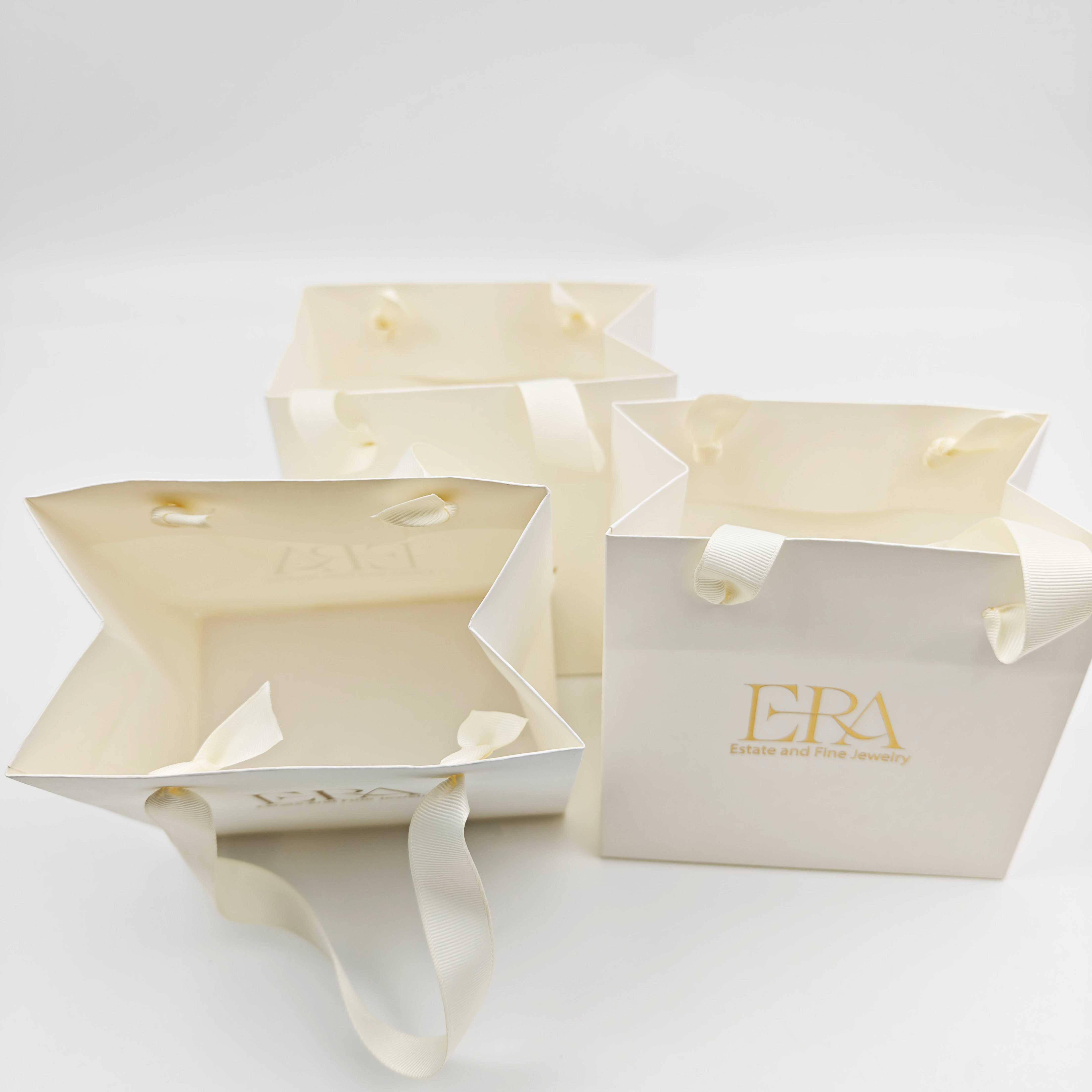 Custom Size Golden Logo Gift Bags  Perfect for Boutique Retail Packaging