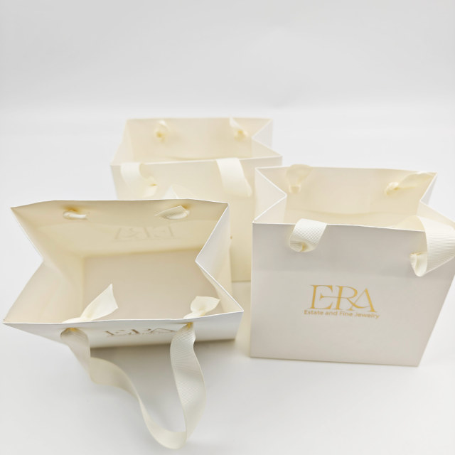 Custom Size Golden Logo Gift Bags  Perfect for Boutique Retail Packaging
