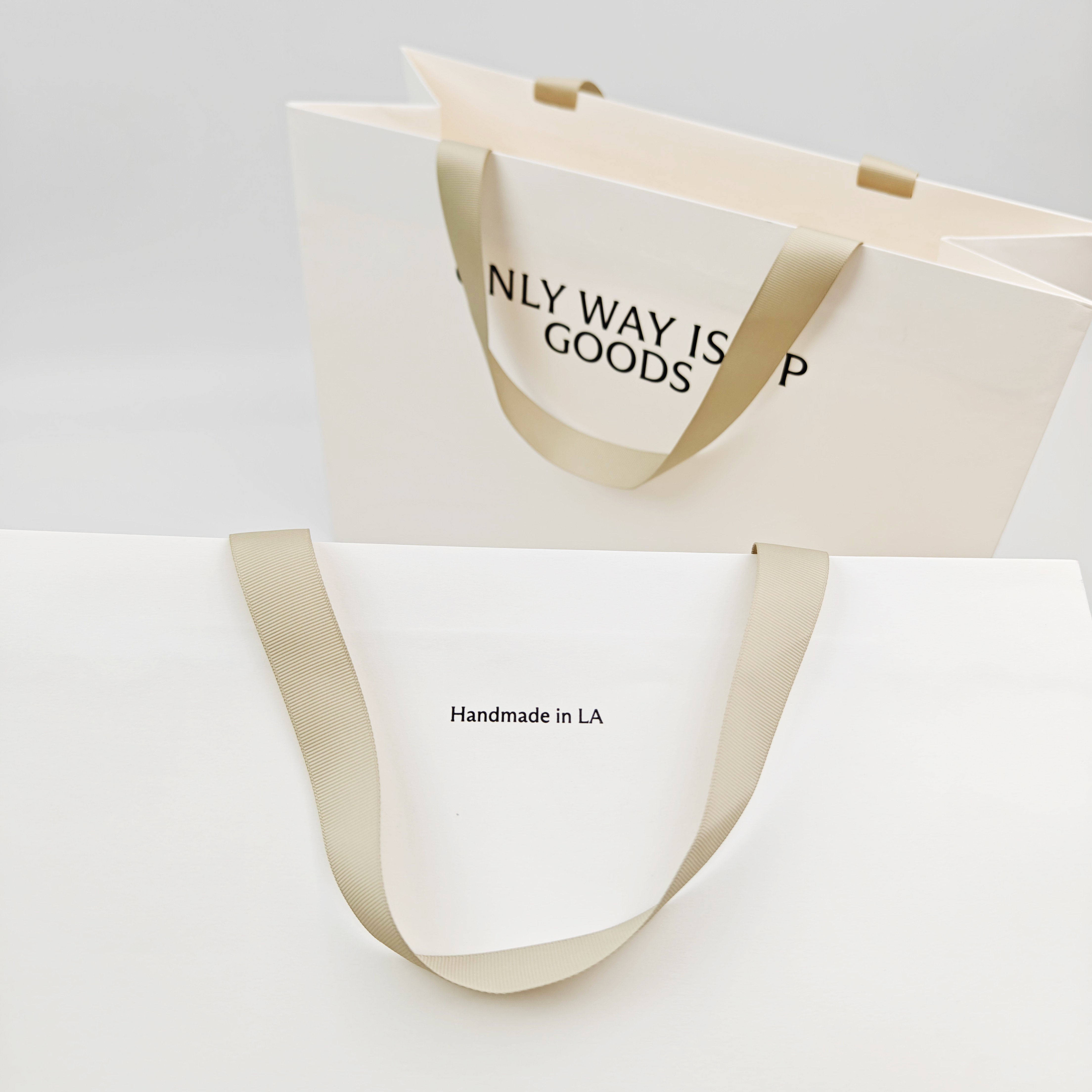 Black Foil Stamping Creative Cardboard Bags Custom Logo Hard Paper Shopping Bags