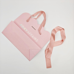 Luxury Paper Bags with Ribbon Handles Custom Printed Luxury Paper Packaging Bags