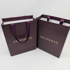 Custom Logo Printed Luxury Art Paper Gift & Shopping Bags for Clothing Underwear & Jewelry