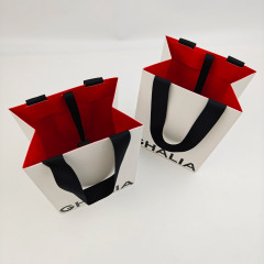 Customized UV Logo Luxury Paper Shopping Bags