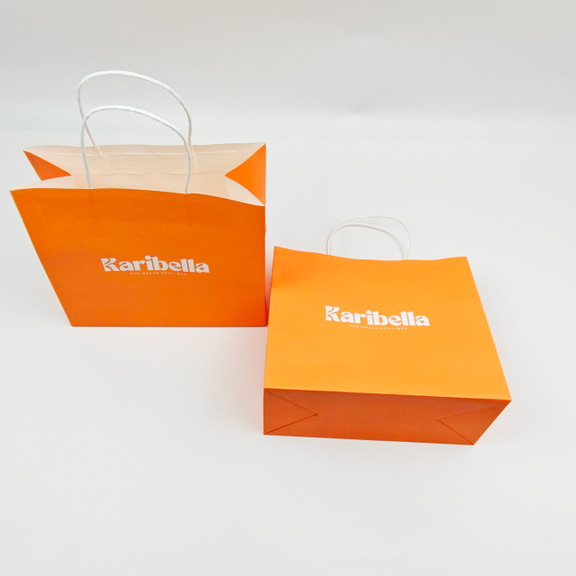 Eco-Friendly Custom Kraft Paper Bags With Handles Perfect for Food & Retail Shopping
