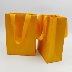Custom Logo Printed Luxury Yellow Paper Bags