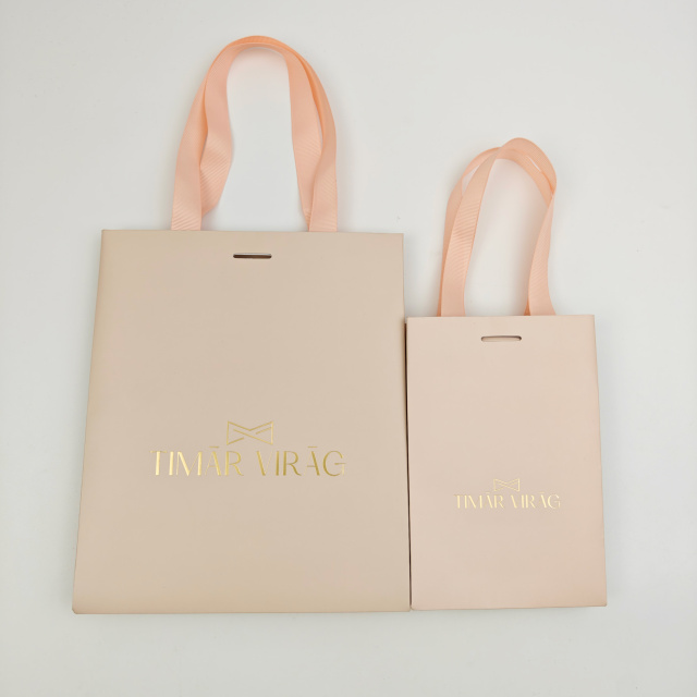 Custom Pink Luxury Paper Bag 250gsm Art Paper with Rope Handle for Jewelry Cosmetic Gift & Clothing Retail Packaging