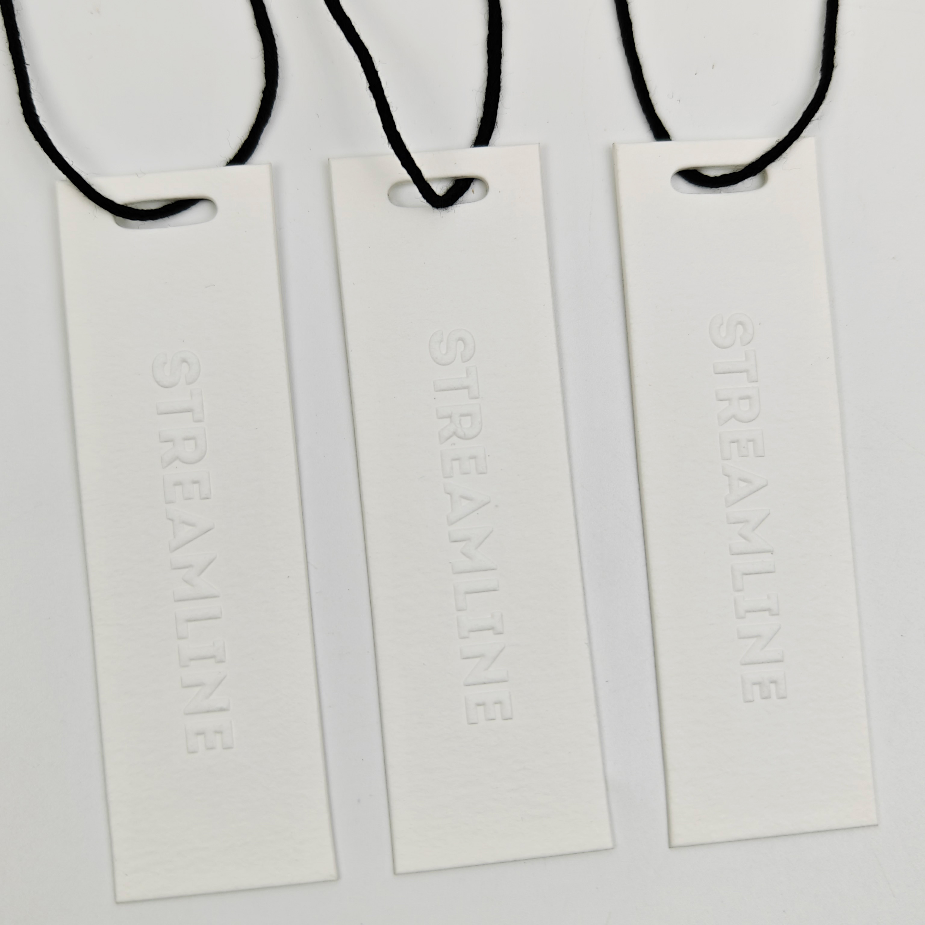 Custom Embossed Logo Eco-Friendly Paper Hang Tags With String