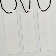 Custom Embossed Logo Eco-Friendly Paper Hang Tags With String