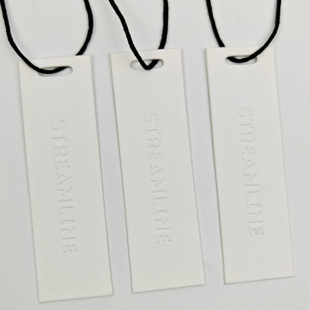Custom Embossed Logo Eco-Friendly Paper Hang Tags With String
