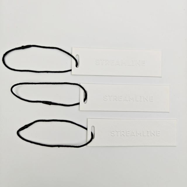 Custom Embossed Logo Eco-Friendly Paper Hang Tags With String