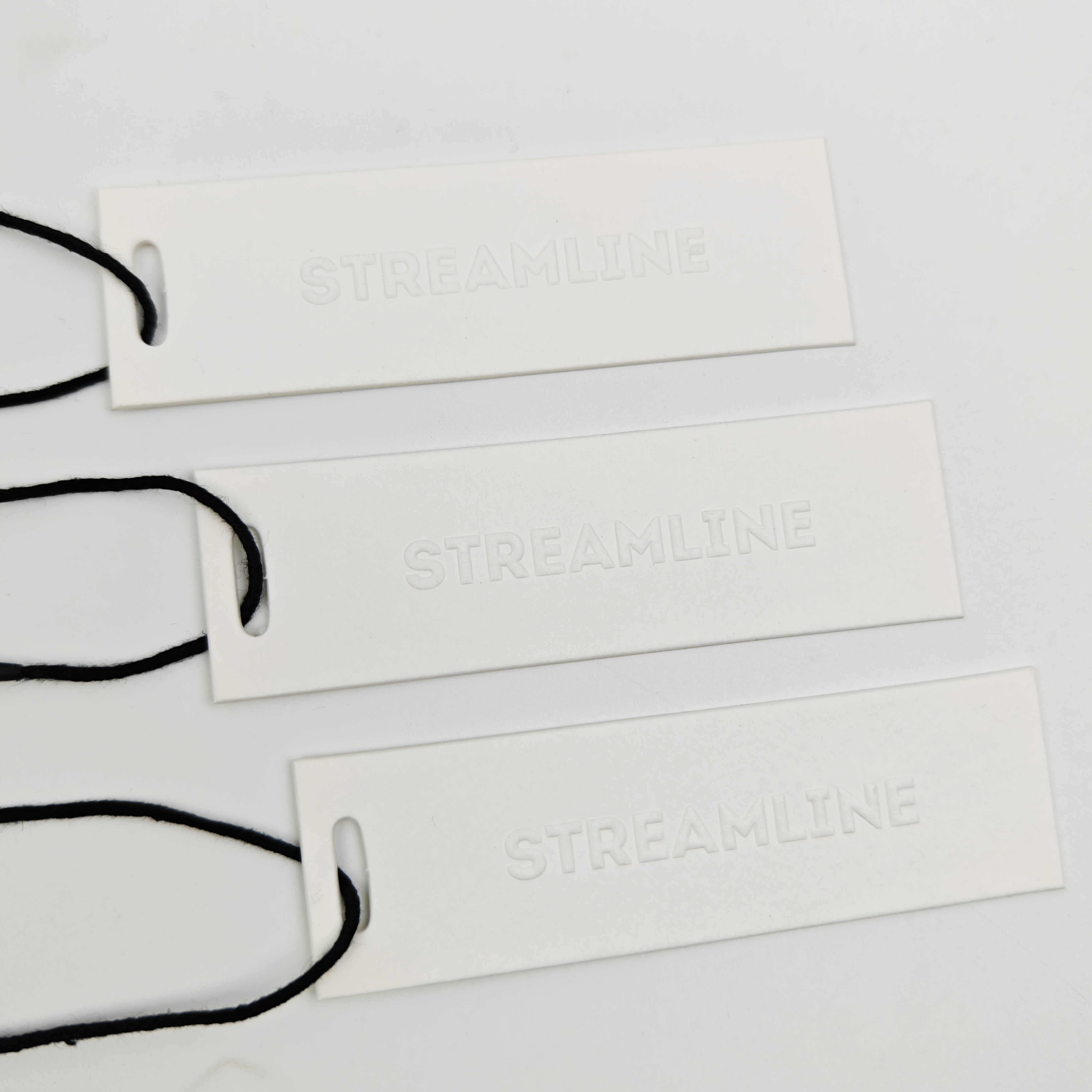 Custom Embossed Logo Eco-Friendly Paper Hang Tags With String