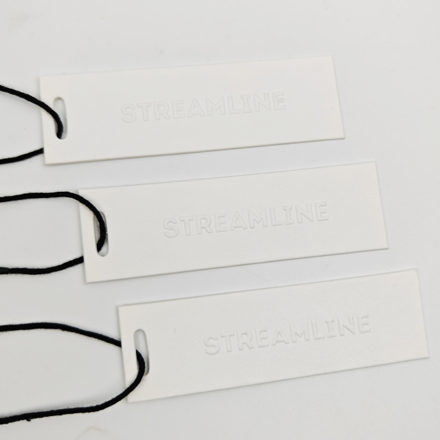 Custom Embossed Logo Eco-Friendly Paper Hang Tags With String