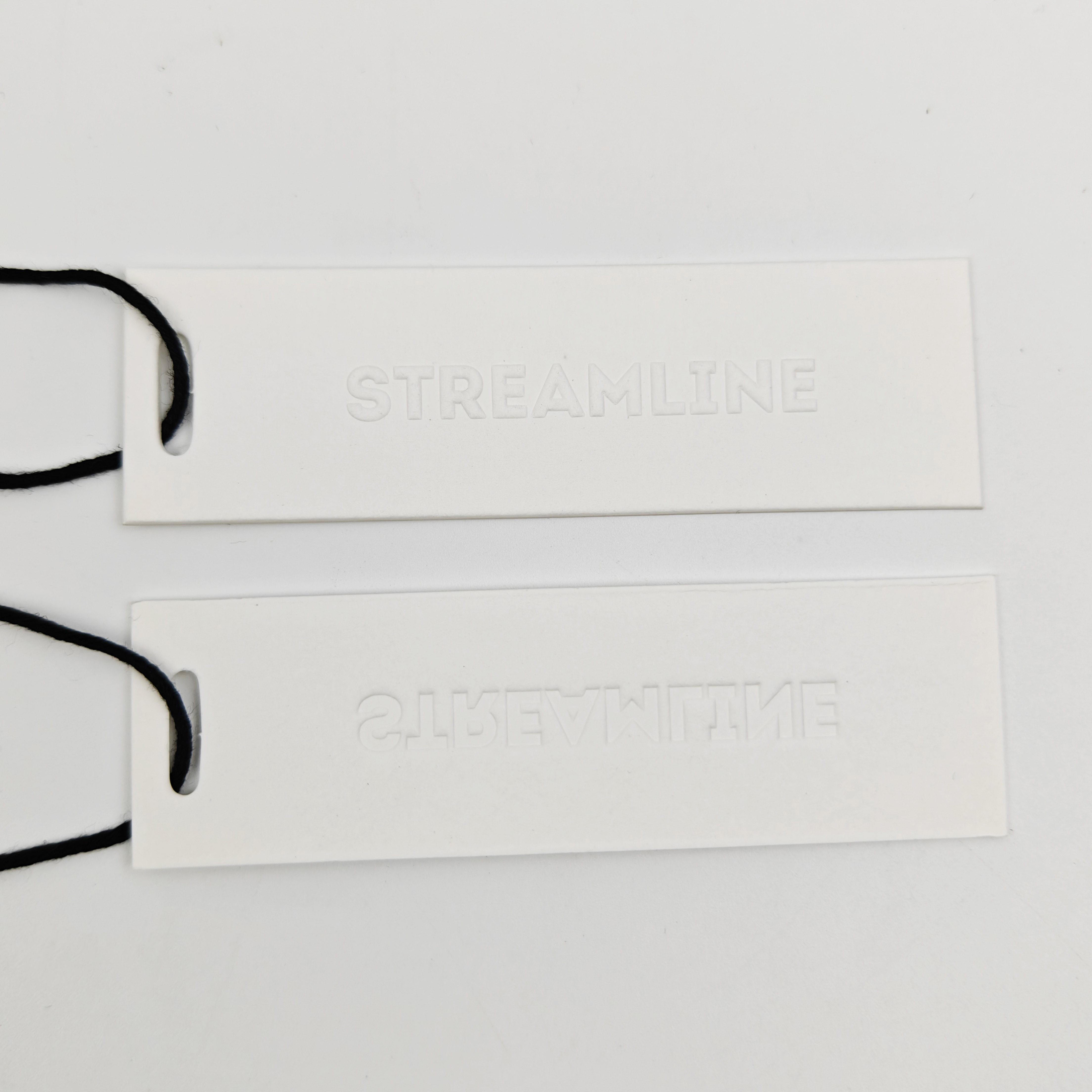 Custom Embossed Logo Eco-Friendly Paper Hang Tags With String