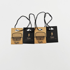 Eco-Friendly Kraft Hang Tags Custom Logo Garment Price Tags for Retail Shoes & Jeans
