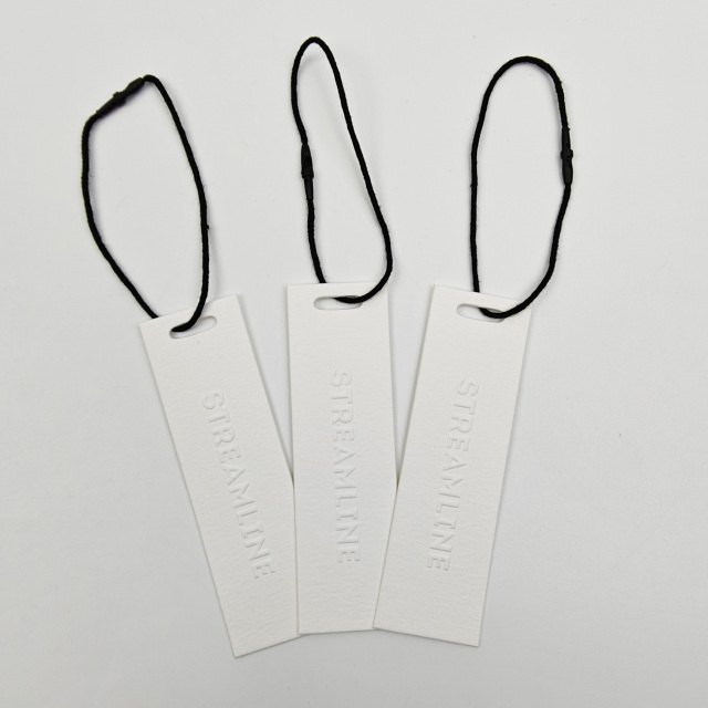 Custom Embossed Logo Eco-Friendly Paper Hang Tags With String