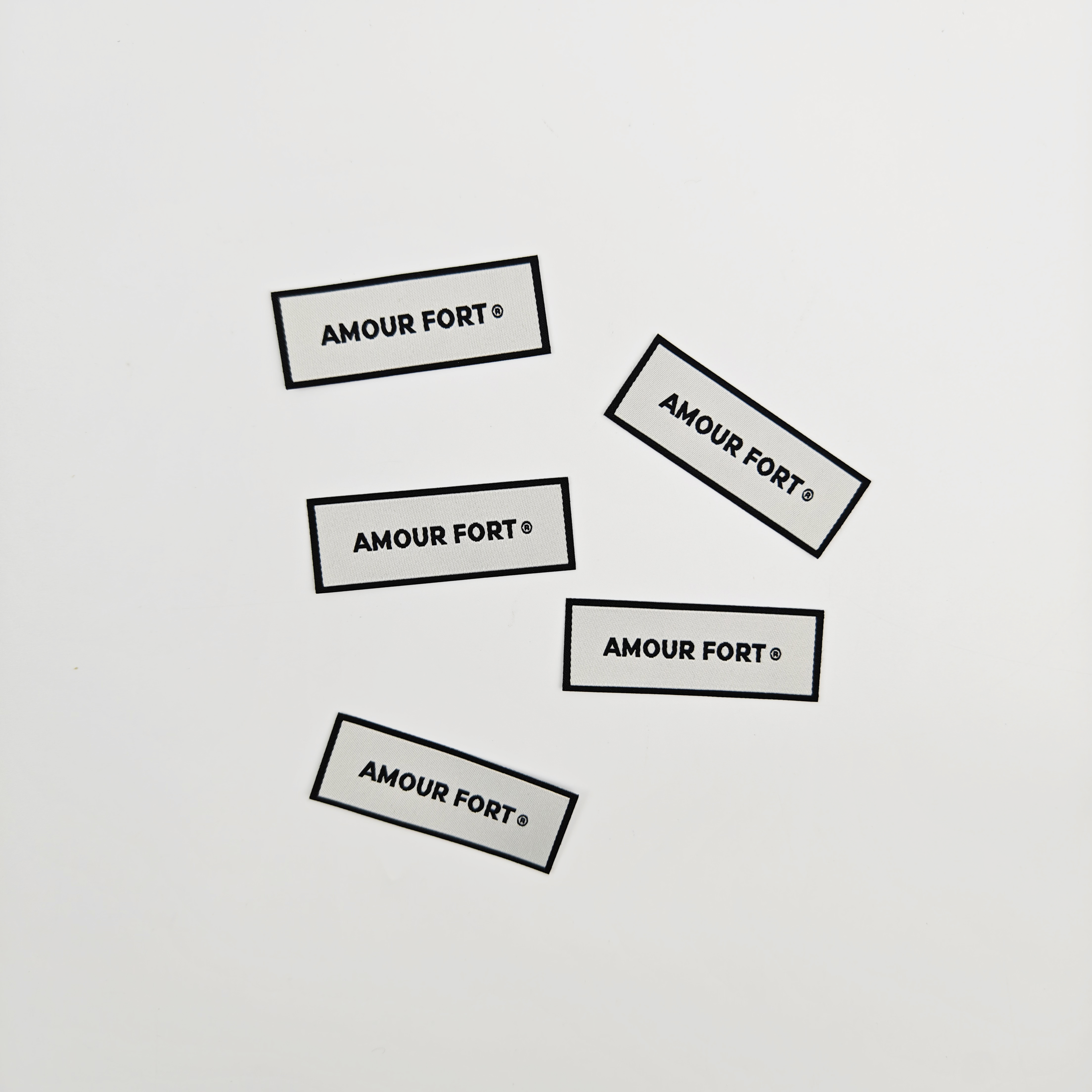 Custom Center Fold Woven Size Labels Wholesale Garment Label with Free Design & Your Logo