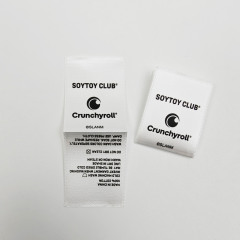 Custom Organic Wash Care Labels Eco-Friendly Satin Clothing Labels for Apparel