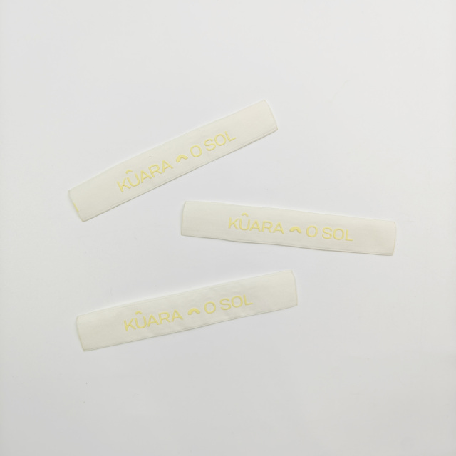 Luxury Printed Neck Labels with 3D Silicone Logo Custom Cotton Clothing Labels for Garments & Gear