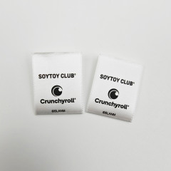 Custom Organic Wash Care Labels Eco-Friendly Satin Clothing Labels for Apparel