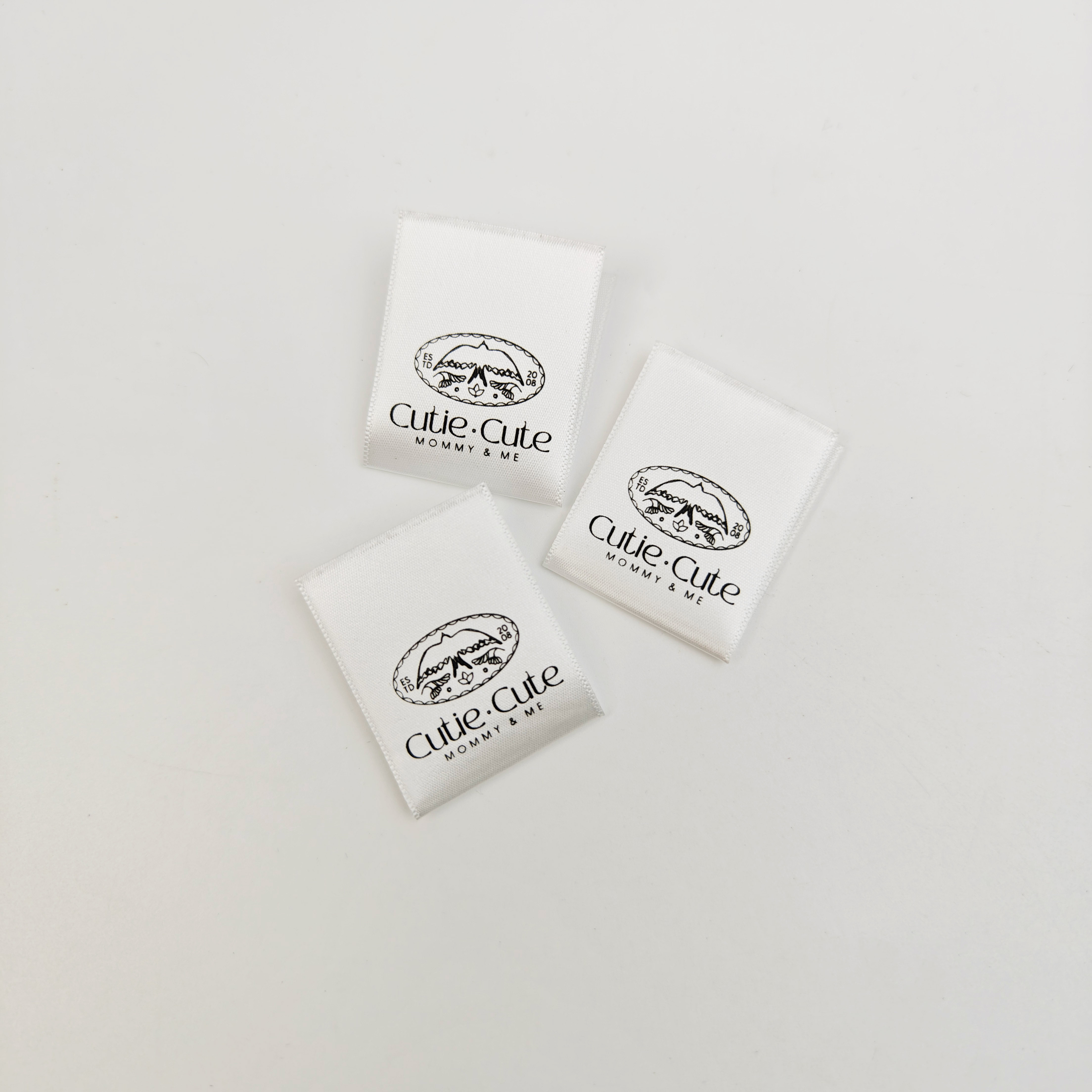 Custom Wash & Care Printed Labels for Garments Durable Satin Clothing Label
