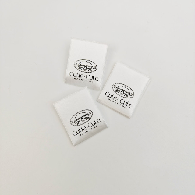 Custom Wash & Care Printed Labels for Garments Durable Satin Clothing Label