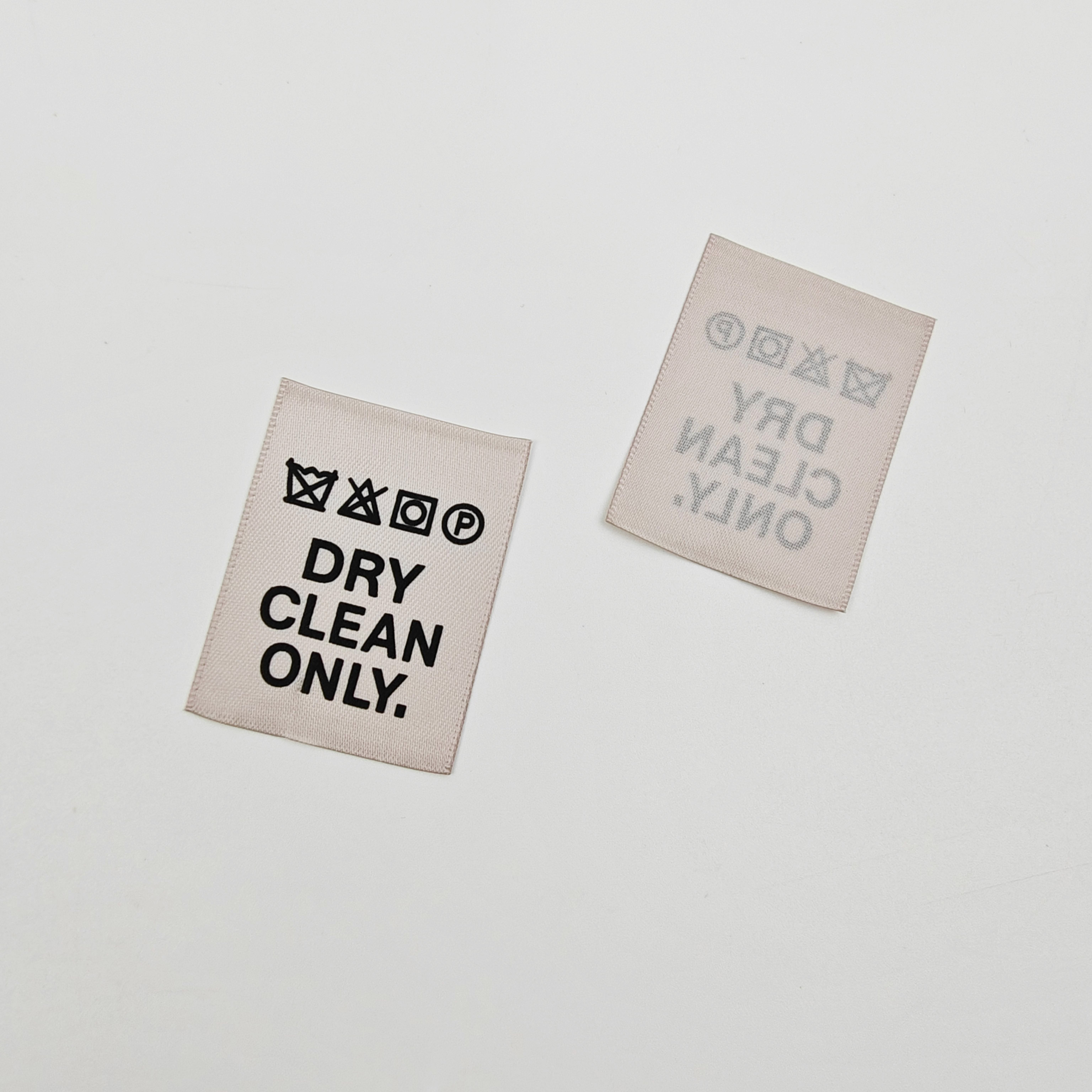Custom Printed Neck Labels for Luxury Brands High Quality Washable Clothing Label