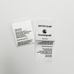 Custom Organic Wash Care Labels Eco-Friendly Satin Clothing Labels for Apparel