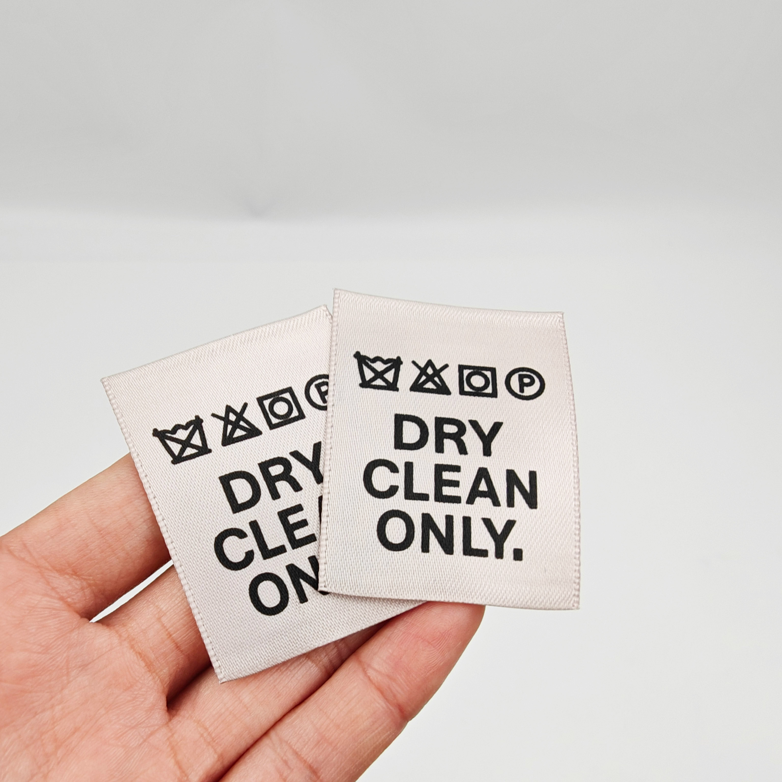 Custom Printed Neck Labels for Luxury Brands High Quality Washable Clothing Label