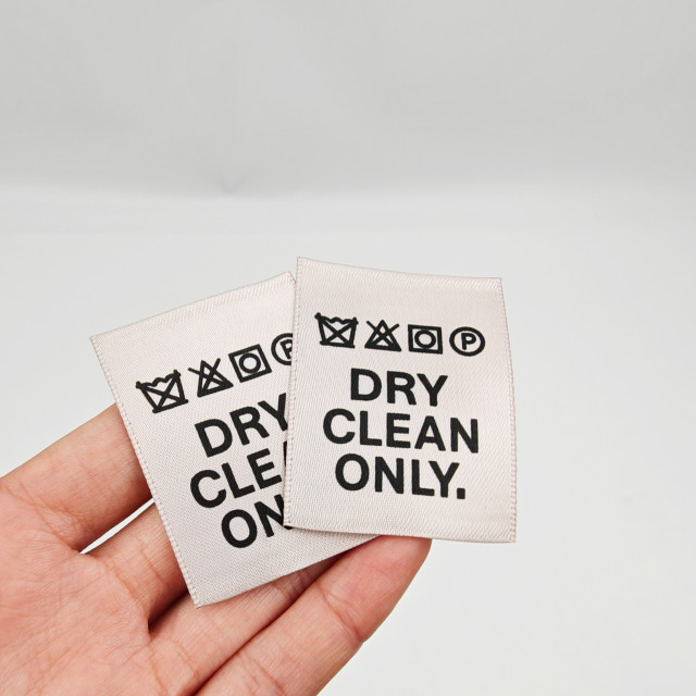 Custom Printed Neck Labels for Luxury Brands High Quality Washable Clothing Label