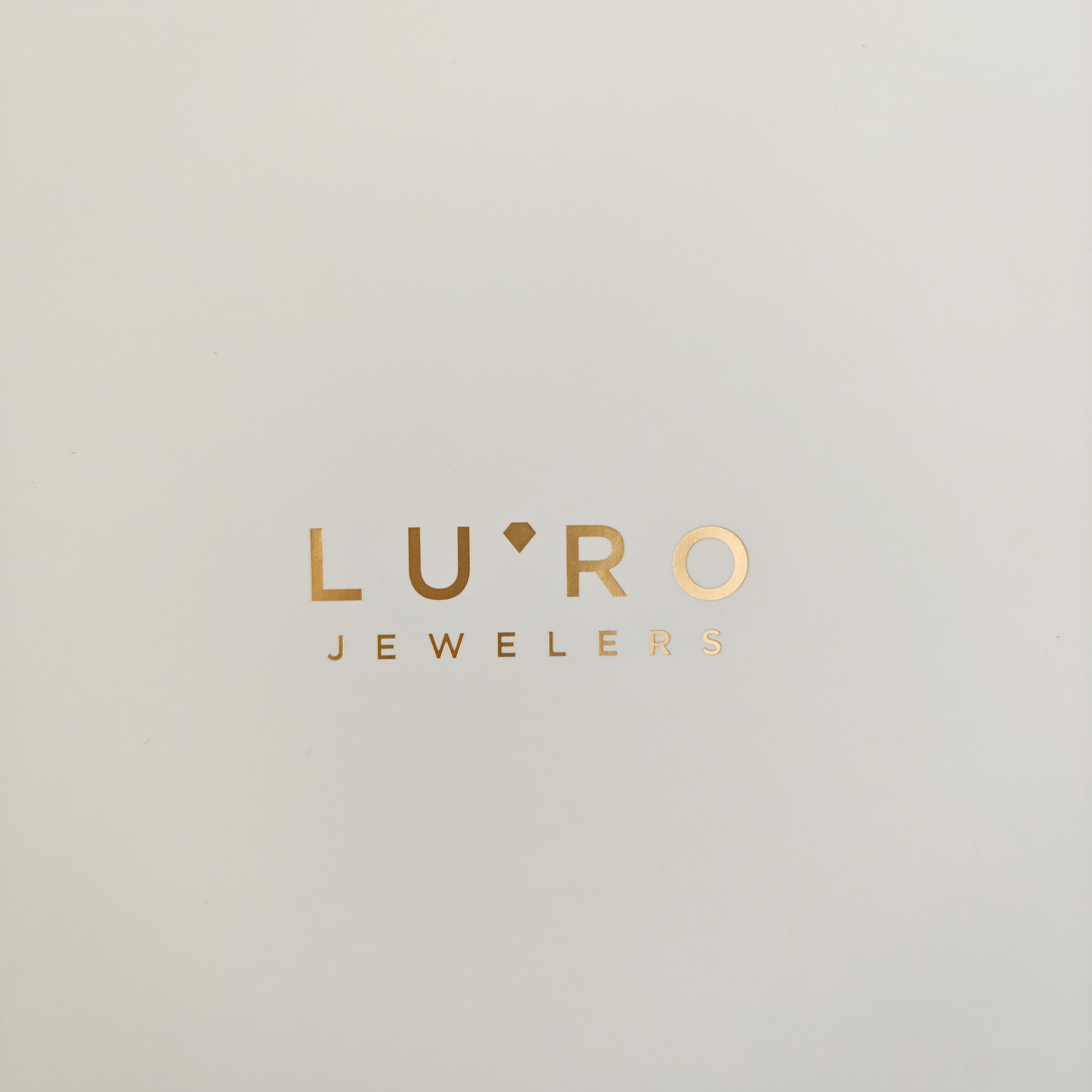 Recycled White Matte Jewelry Gift Bags with Gold Foil Logo