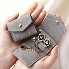 Luxury Multi-functional Faux Leather Jewelry Pouch Custom Small Travel Organizer for Rings & Earrings