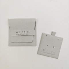 Microfiber Envelope Jewelry Pouch Flap Closure Structure with Custom Logo Printing for Necklace Storage & Gifting