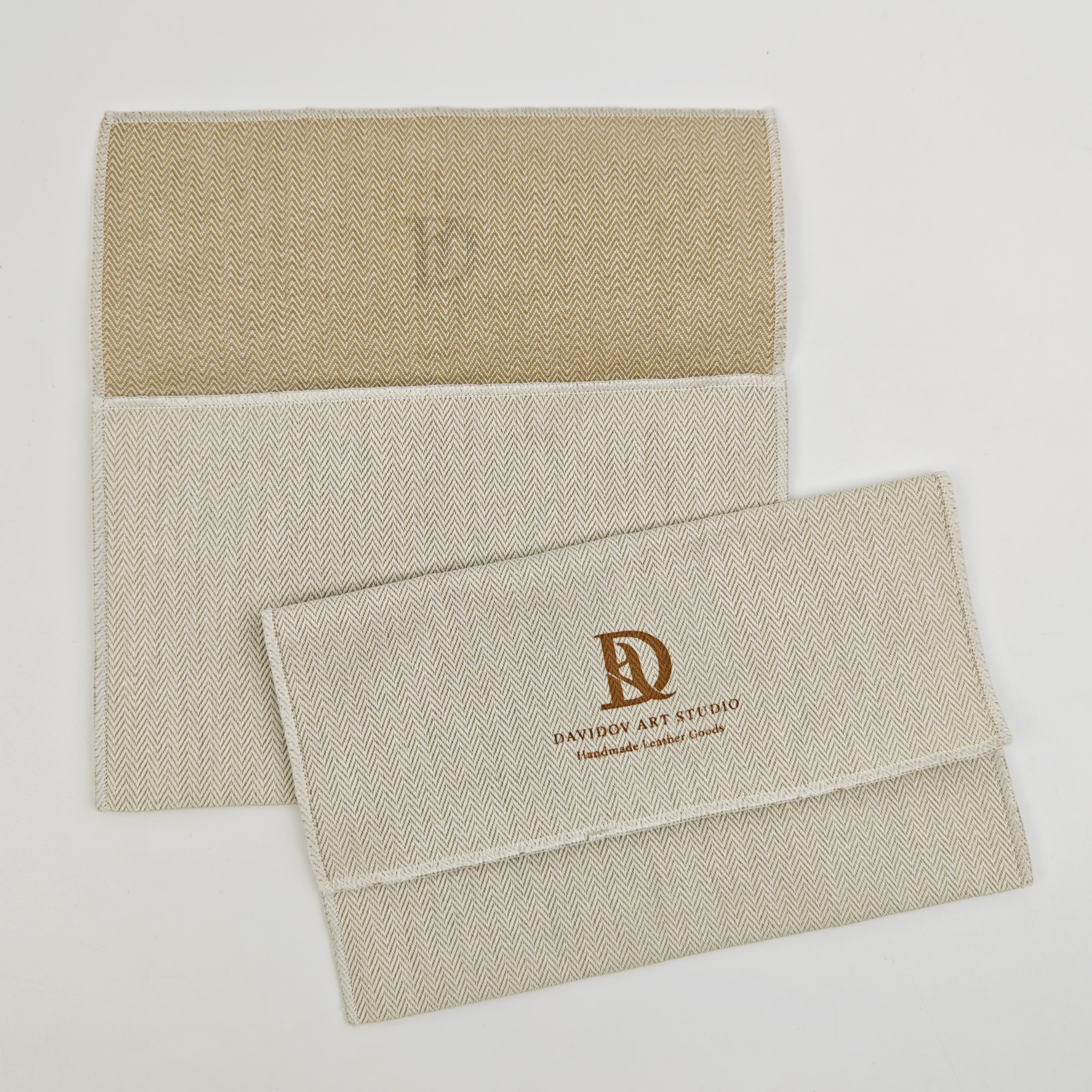 Velvet Envelope Flap Jewelry Pouch Premium Flap Closure Structure with Custom Logo Embossing for Watch & Makeup Gift Storage