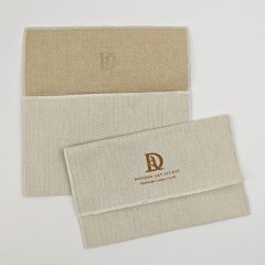 Velvet Envelope Flap Jewelry Pouch Premium Flap Closure Structure with Custom Logo Embossing for Watch & Makeup Gift Storage