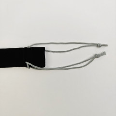 Velvet Drawstring Jewelry Pouch Premium Velvet Material Custom Silver Logo Print for Gift Packaging