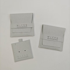 Microfiber Envelope Jewelry Pouch Flap Closure Structure with Custom Logo Printing for Necklace Storage & Gifting