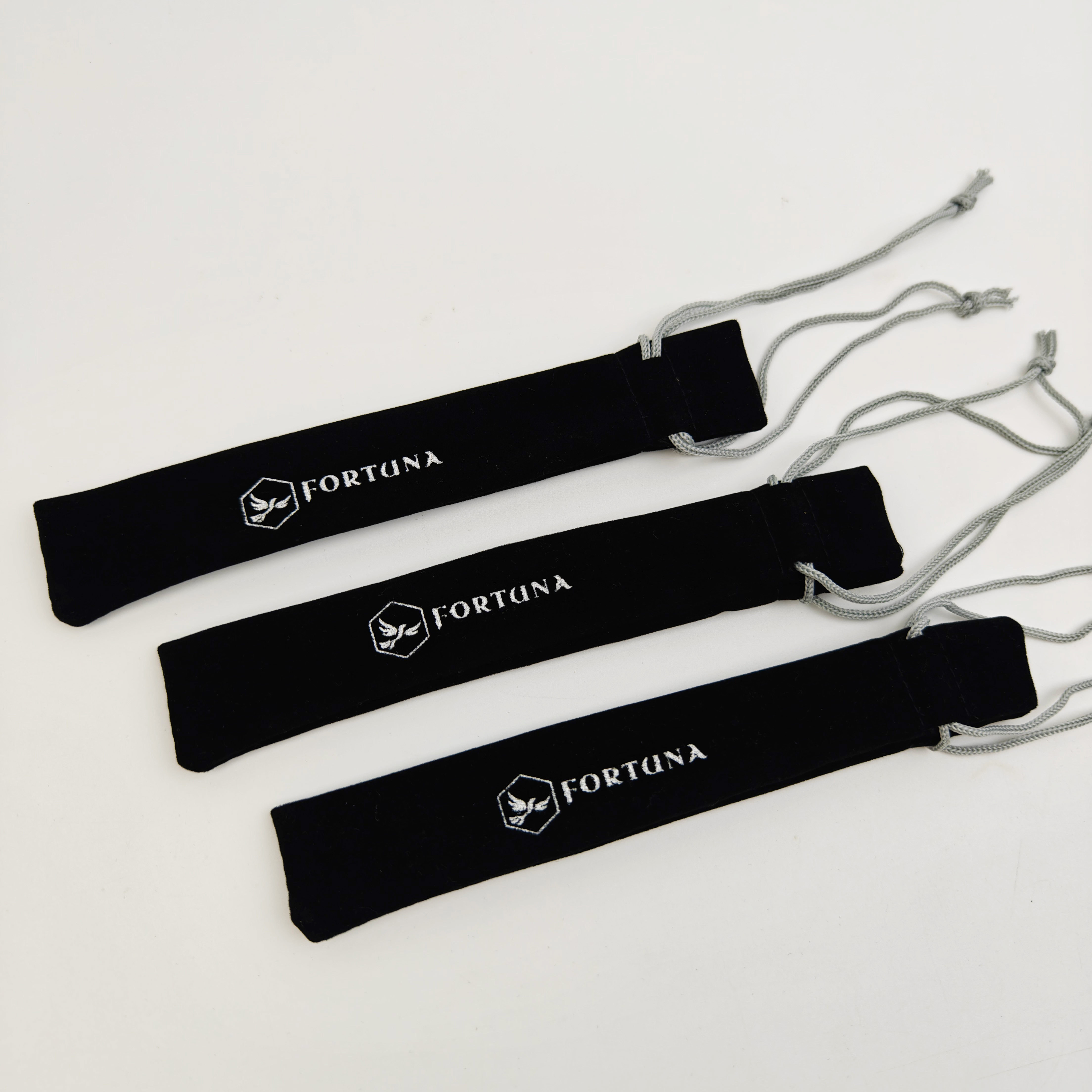 Velvet Drawstring Jewelry Pouch Premium Velvet Material Custom Silver Logo Print for Gift Packaging