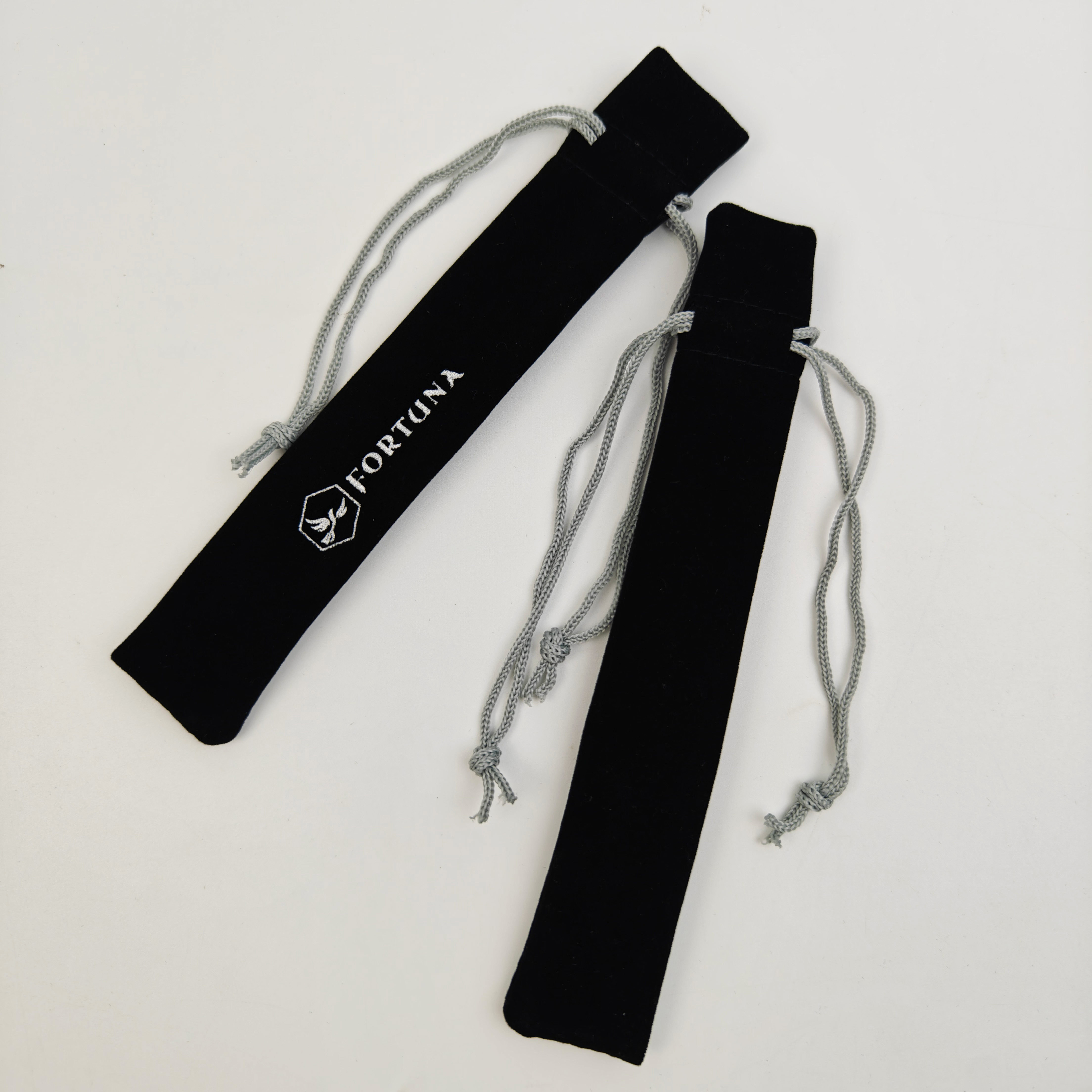 Velvet Drawstring Jewelry Pouch Premium Velvet Material Custom Silver Logo Print for Gift Packaging