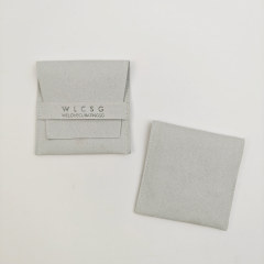 Microfiber Envelope Jewelry Pouch Flap Closure Structure with Custom Logo Printing for Necklace Storage & Gifting