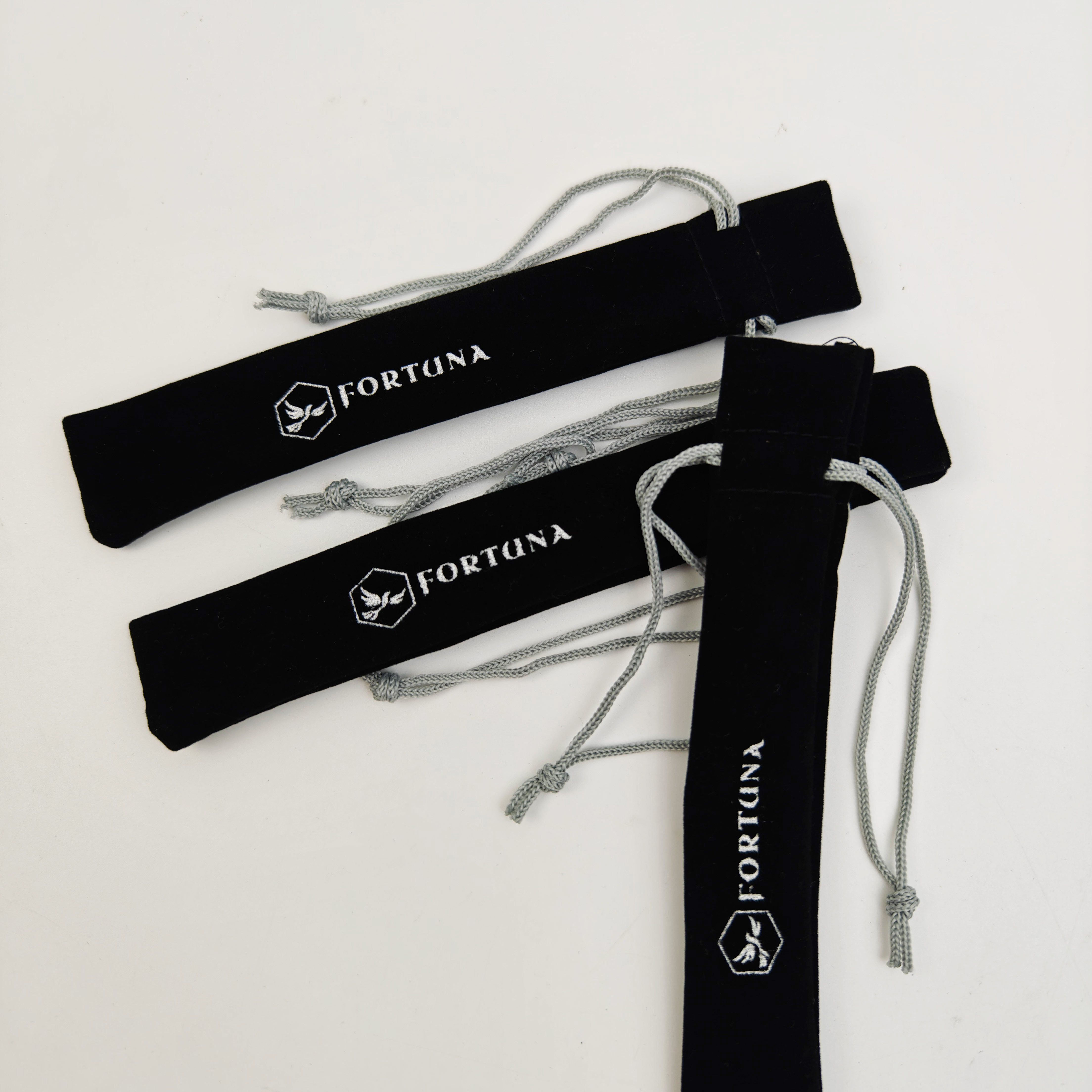 Velvet Drawstring Jewelry Pouch Premium Velvet Material Custom Silver Logo Print for Gift Packaging