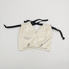 Medium Velvet Drawstring Jewelry Pouch | Luxury Flannel-Lined Construction with Custom Logo Print for Gift Packaging