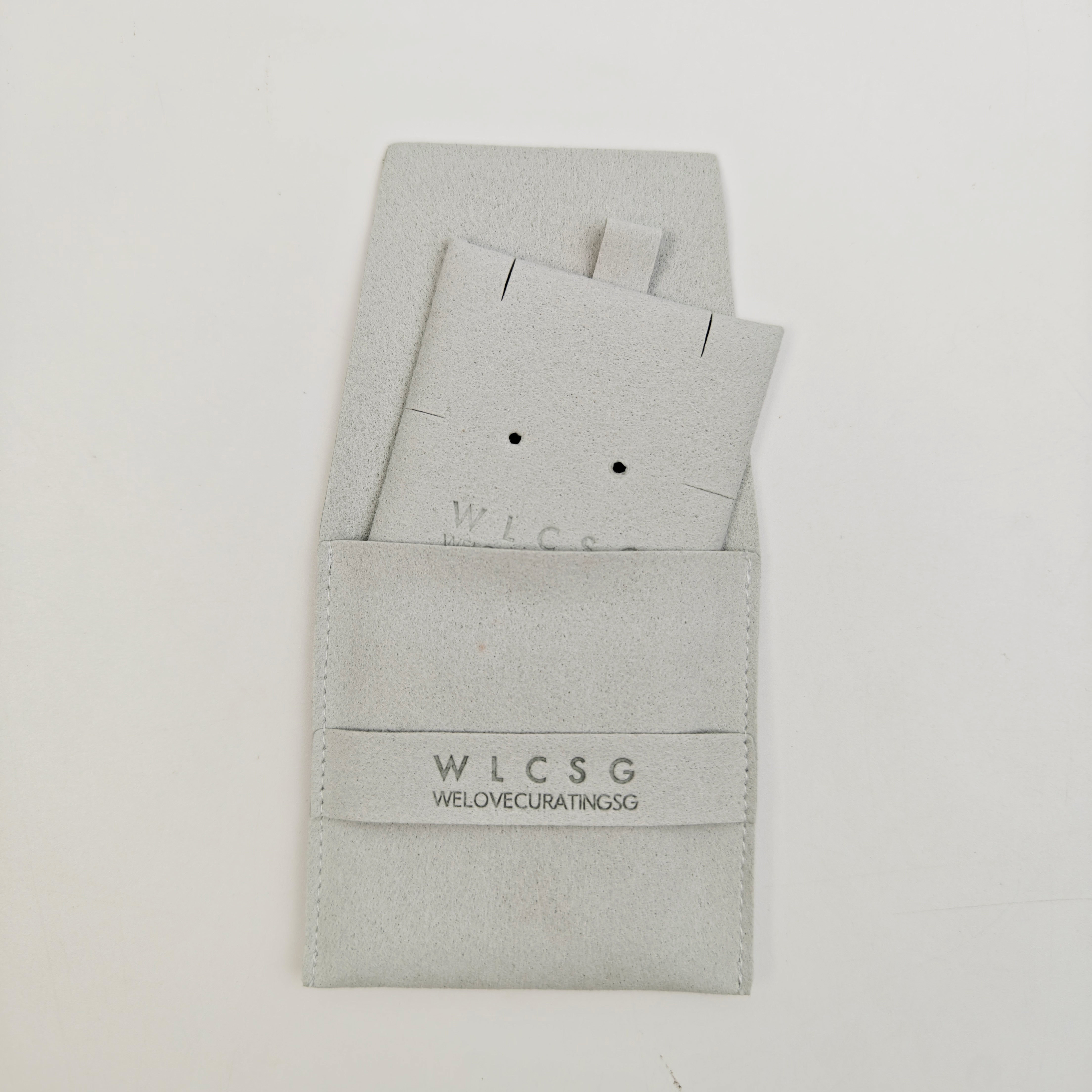 Microfiber Envelope Jewelry Pouch Flap Closure Structure with Custom Logo Printing for Necklace Storage & Gifting