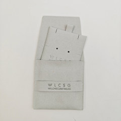 Microfiber Envelope Jewelry Pouch Flap Closure Structure with Custom Logo Printing for Necklace Storage & Gifting