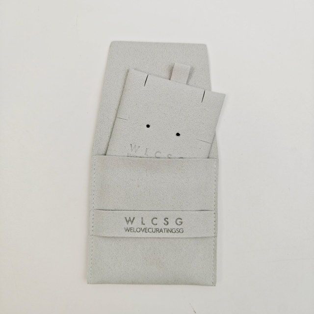 Microfiber Envelope Jewelry Pouch Flap Closure Structure with Custom Logo Printing for Necklace Storage & Gifting