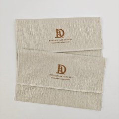 Velvet Envelope Flap Jewelry Pouch Premium Flap Closure Structure with Custom Logo Embossing for Watch & Makeup Gift Storage