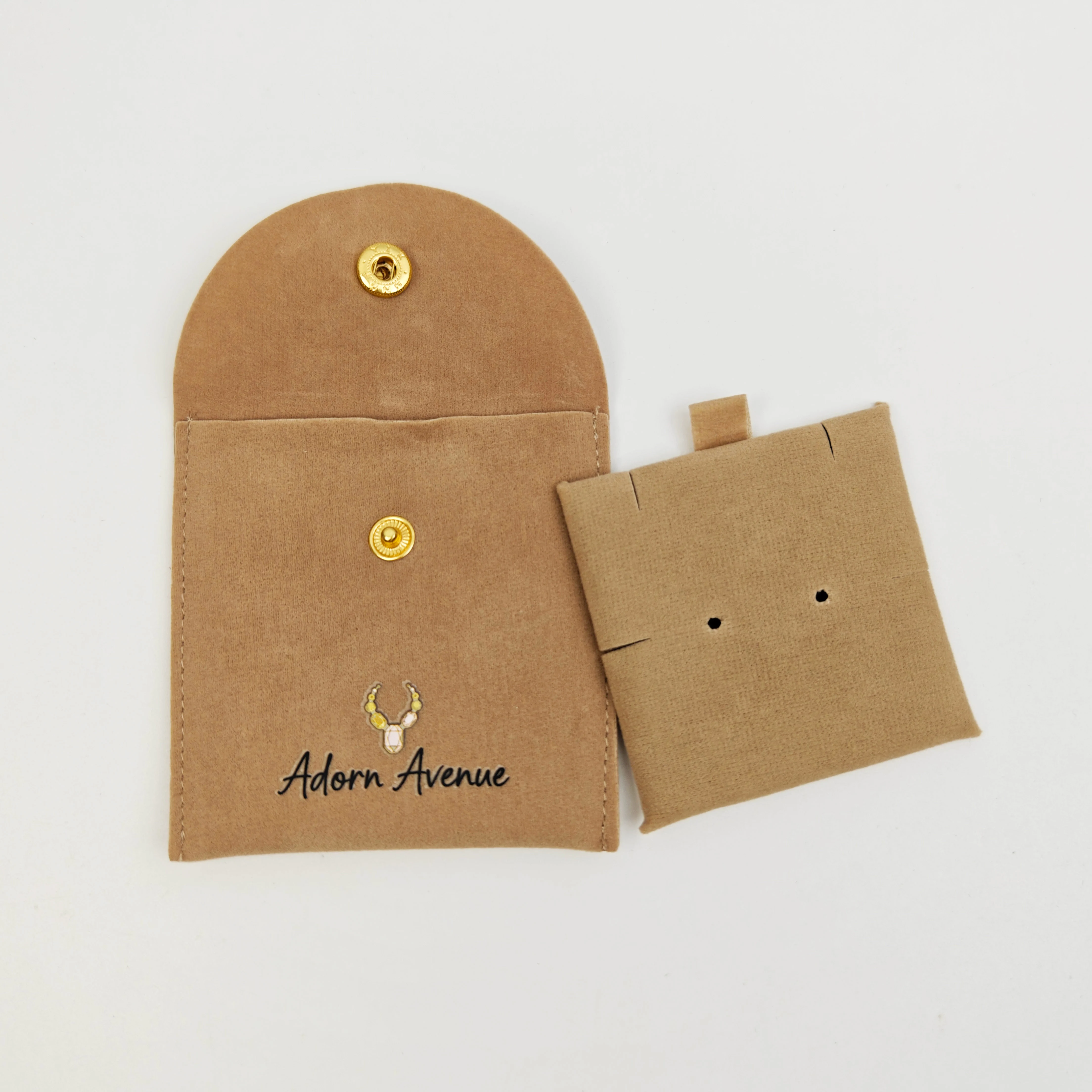 Fashion Envelope Heat Transfer Microfiber Jewelry Packaging Pouch Custom Logo Wholesale Jewelry Packaging Bags