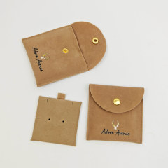 Fashion Envelope Heat Transfer Microfiber Jewelry Packaging Pouch Custom Logo Wholesale Jewelry Packaging Bags