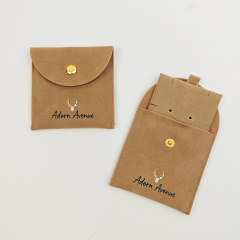 Fashion Envelope Heat Transfer Microfiber Jewelry Packaging Pouch Custom Logo Wholesale Jewelry Packaging Bags