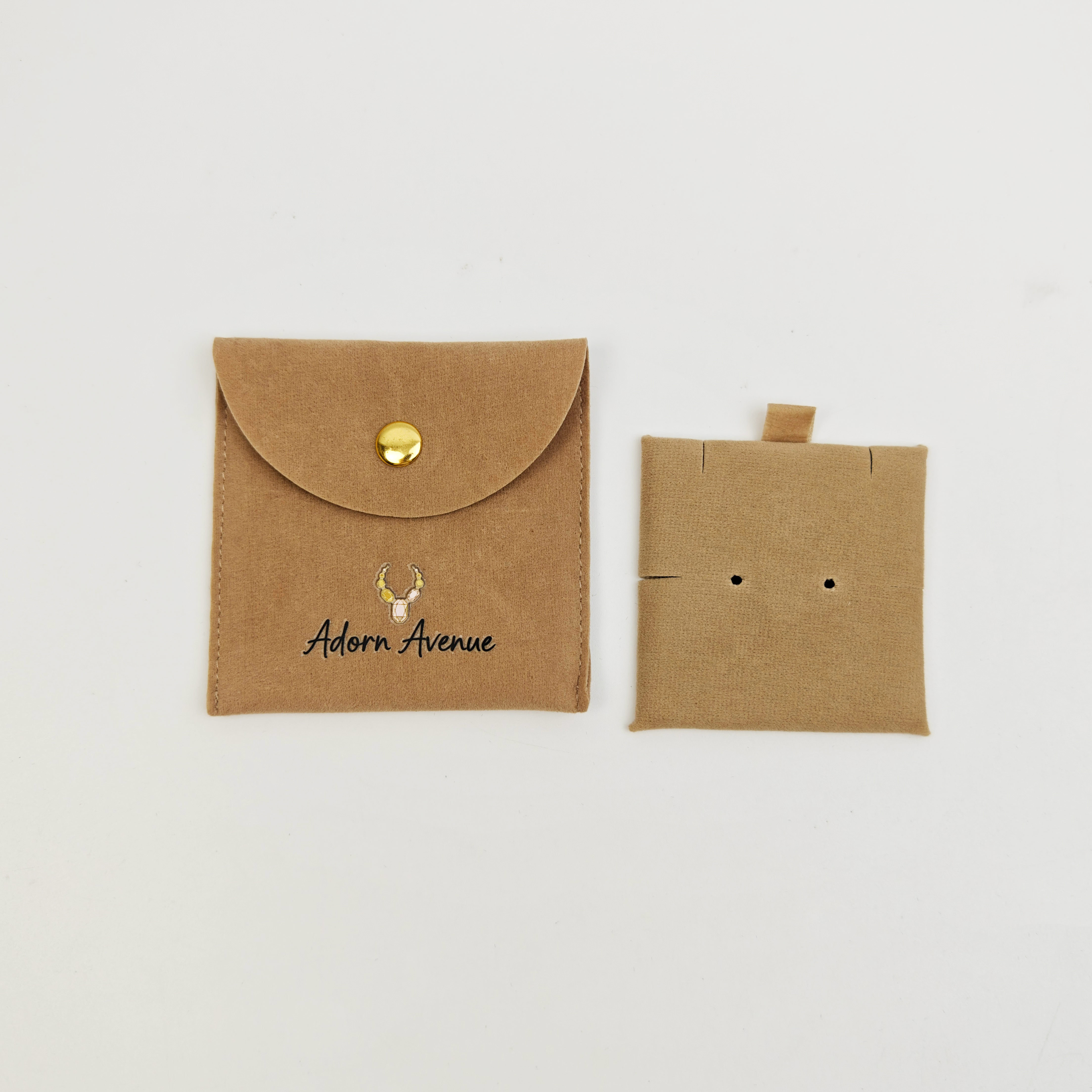 Fashion Envelope Heat Transfer Microfiber Jewelry Packaging Pouch Custom Logo Wholesale Jewelry Packaging Bags