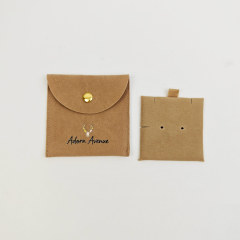 Fashion Envelope Heat Transfer Microfiber Jewelry Packaging Pouch Custom Logo Wholesale Jewelry Packaging Bags